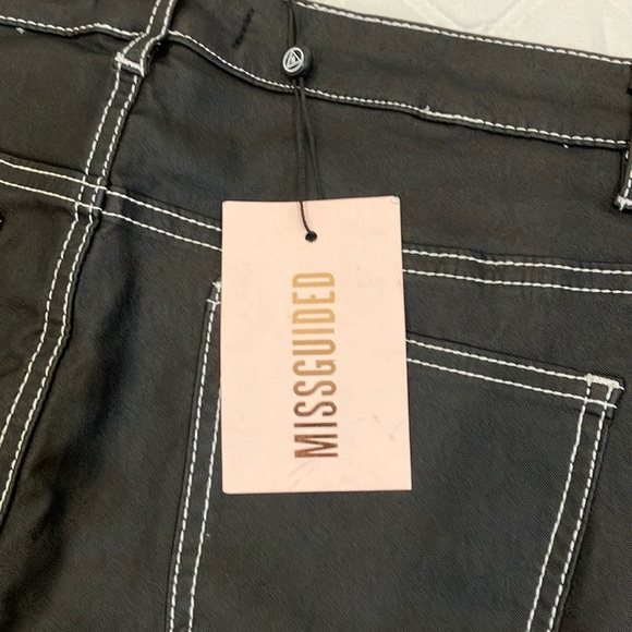 Missguided size 6 women’s Black Skinny Jeans look leggings - Picture 3 of 16